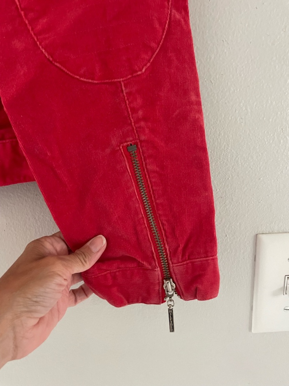 Tommy Hilfiger Red Bomber Zip Up Jacket - Picture 5 of 7